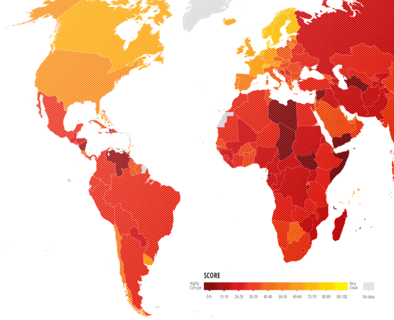 Percepción de Corrupción: Uruguay suma un punto y consigue su mejor puntaje desde&nbsp;2015