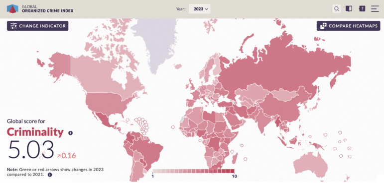 La Argentina empeora 30 puestos en un ranking global de criminalidad&nbsp;organizada
